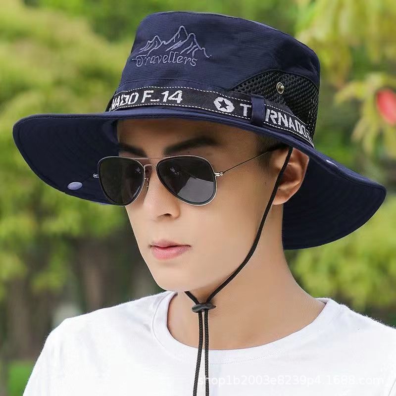 Wholesale Large Brim Fishing Hat Foldable UV Protection Mountaineering Fisherman Hat