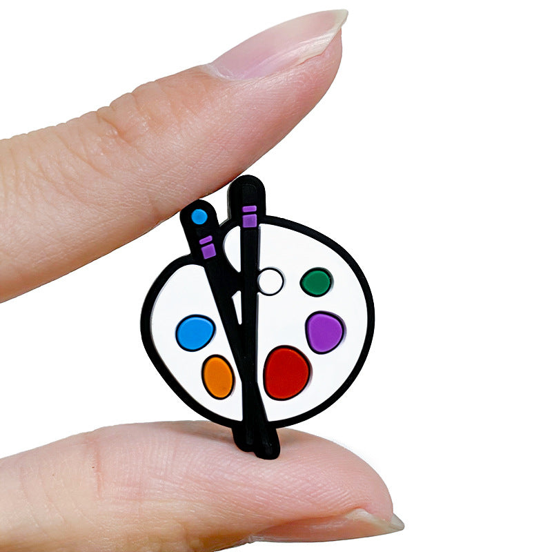 Wholesale  10pcs Silicone drawing board beads keychain beads