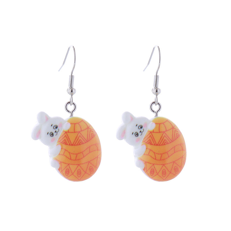 Wholesale Easter Cartoon Rabbits, Carrots, Easter Eggs, Chicks, Plastic Earrings