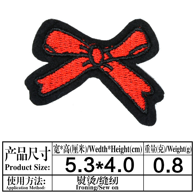 Wholesale Cartoon Lipstick Embroidered Cloth Patches For Clothing DIY Decorative Fashion Accessory