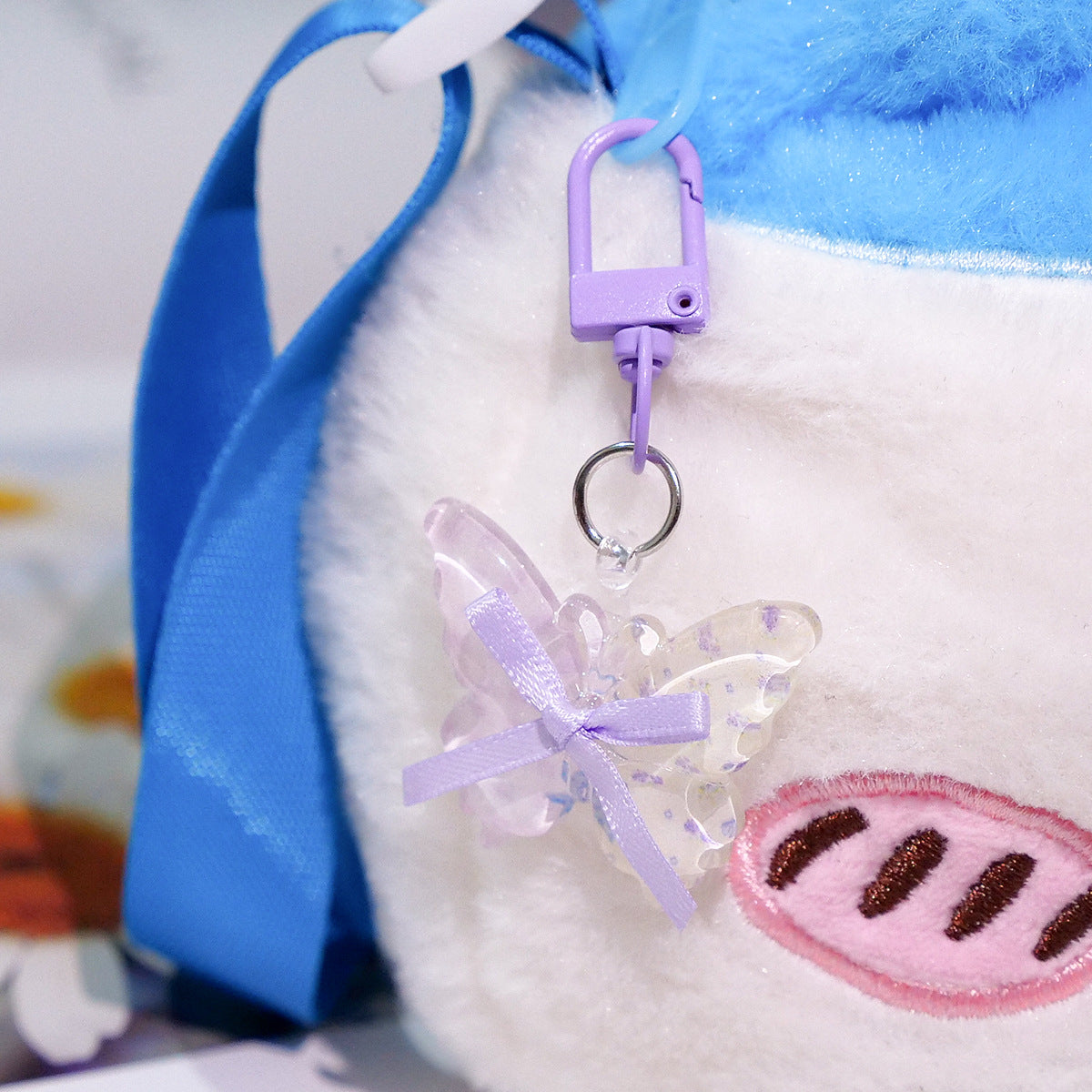 Wholesale Butterfly keychain girly backpack pendant