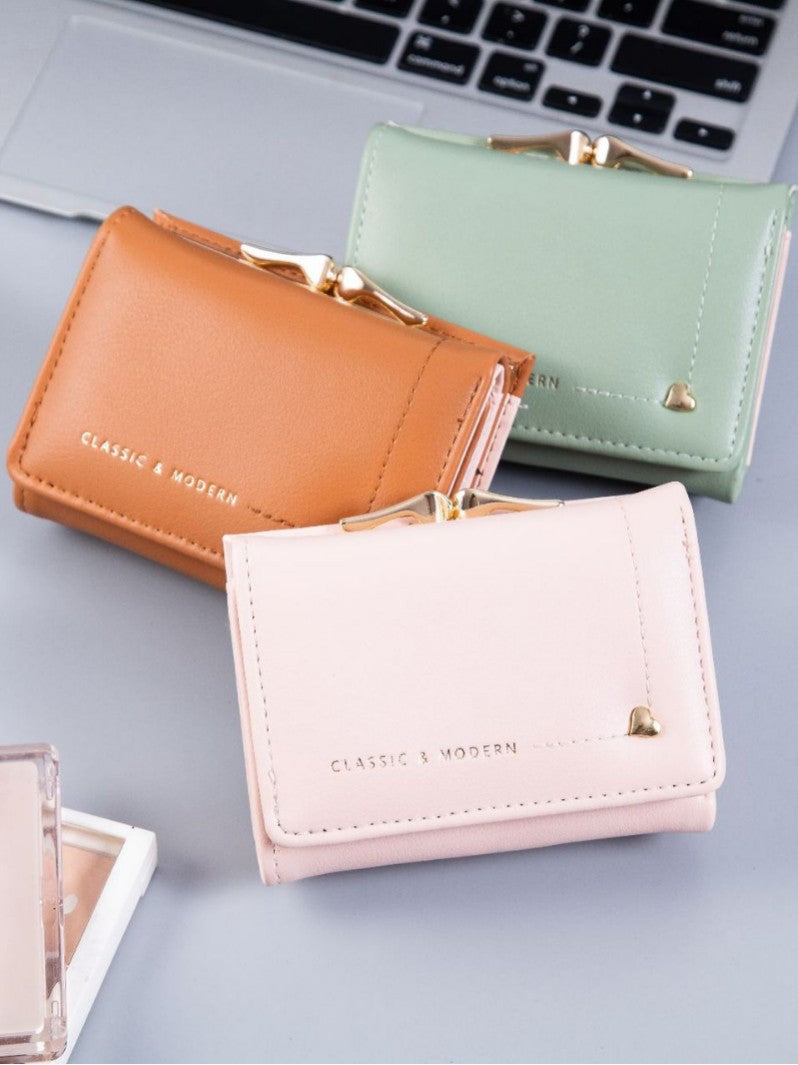 Wholesale Colorful large capacity short women' s wallet