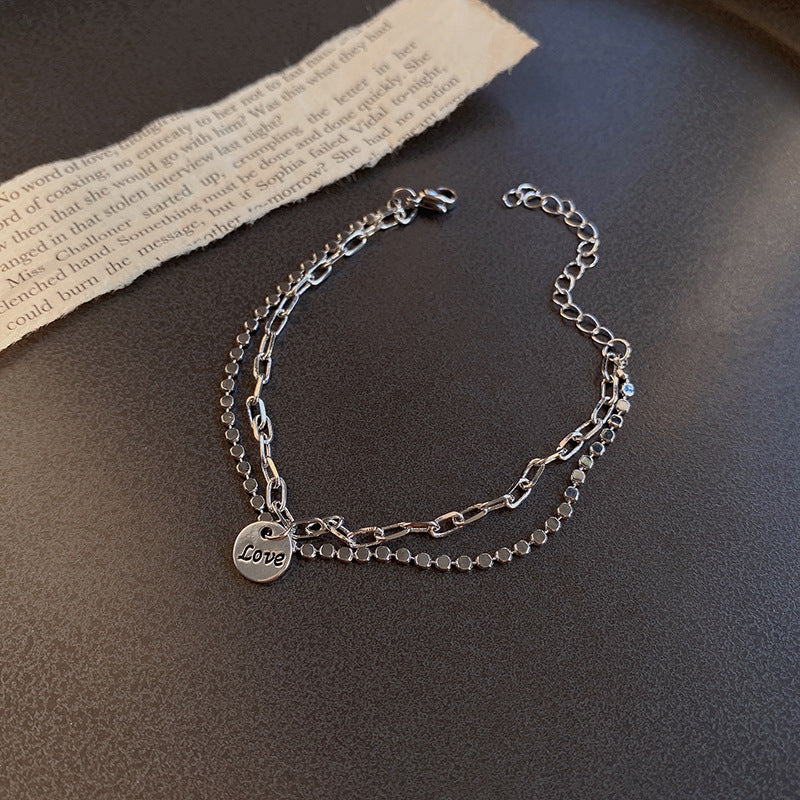 Wholesale Vintage Pearl Niche Advanced Titanium Steel Bracelet For Women