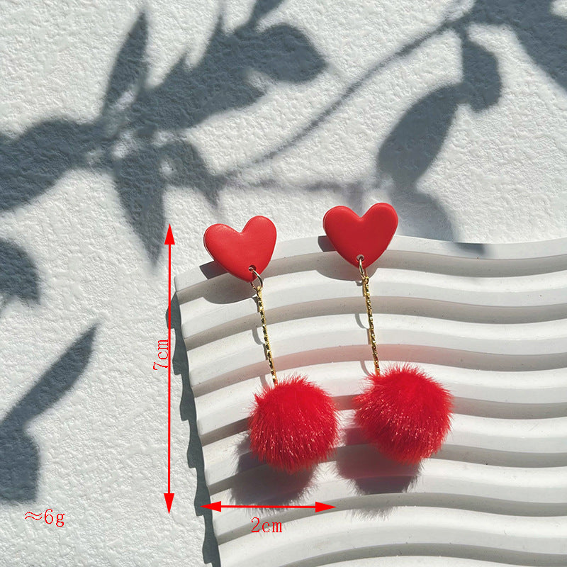 Wholesale Valentine's Day Love Pottery Earrings