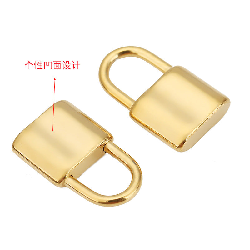 Wholesale 5PCS/PACK Stainless Steel Small Lock Pendants DIY Necklace Accessories