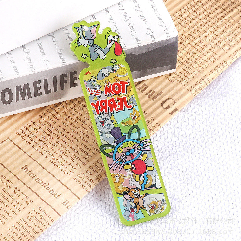 Wholesale 10pcs Cartoon Animal Acrylic Double-Sided Bookmarks