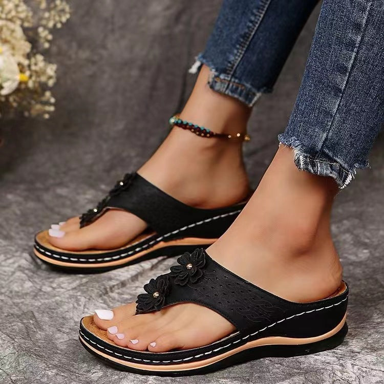 Wholesale Women's Sandals Comfortable Wedge Slip-resistant Casual Beach Shoes