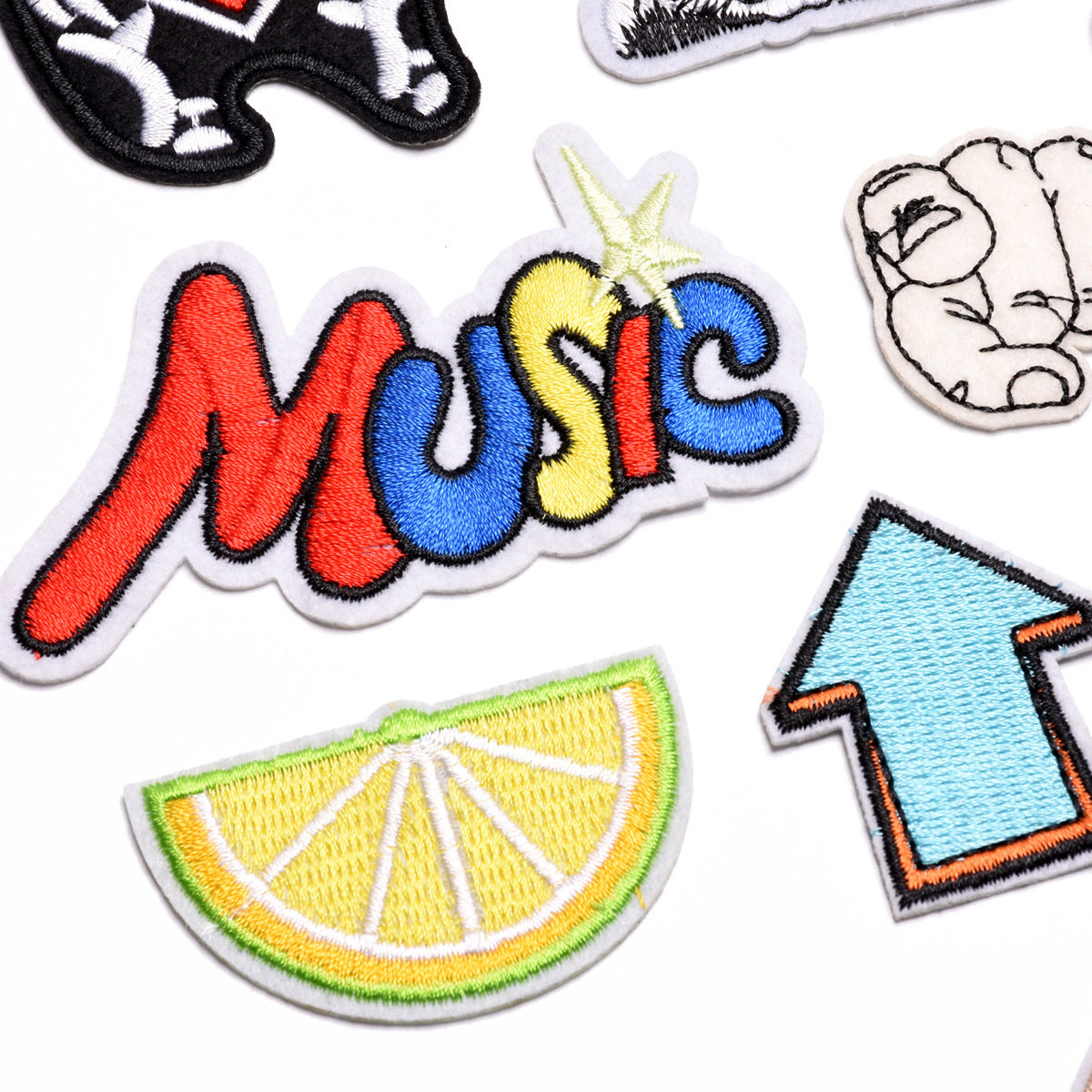 Wholesale Stylish Cartoon Embroidered Patches Floral Banana Letter Designs For Coats Decorative Craft Supply Gift