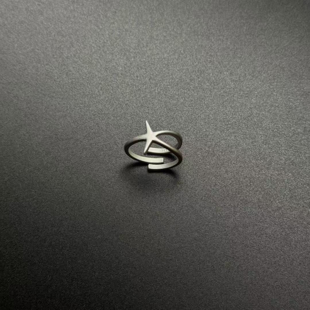 Wholesale Silver Star Opening Alloy Ring