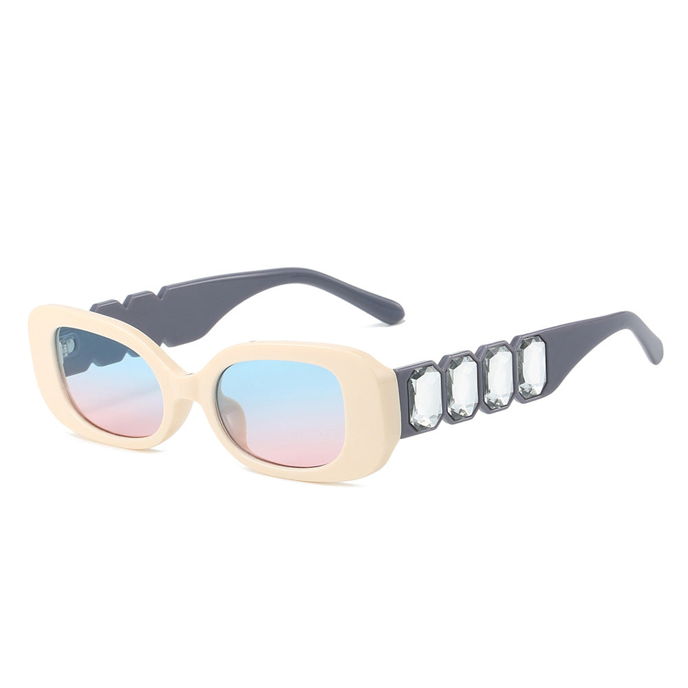 Wholesale Personalized small diamond square frame sunglasses