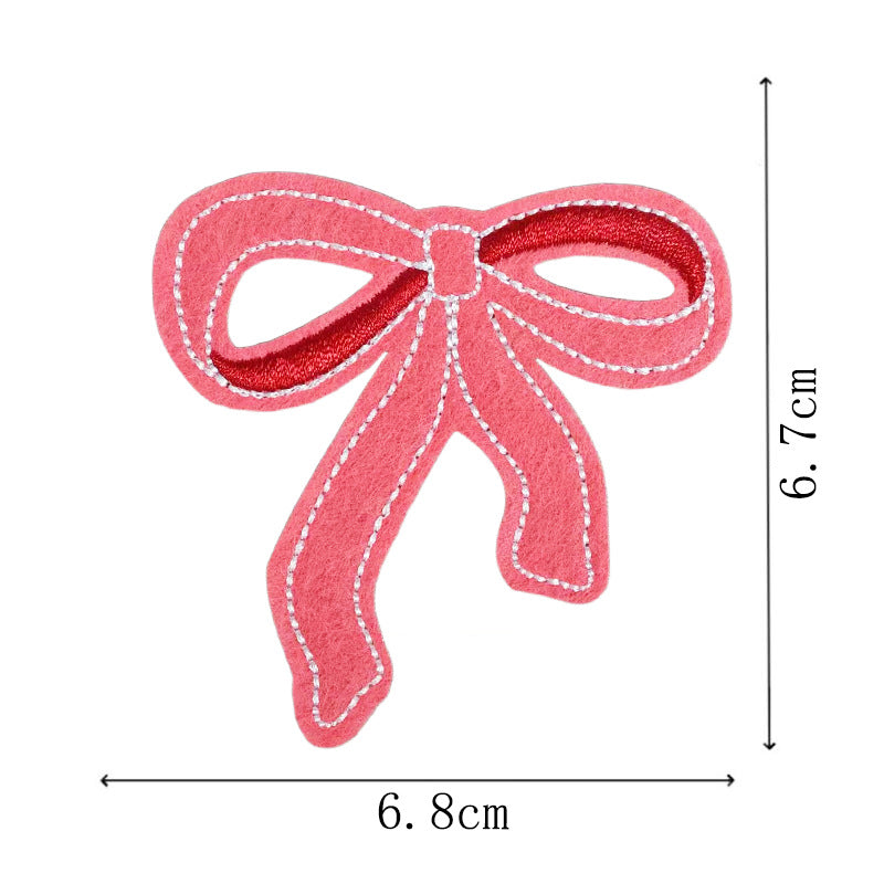 Wholesale Red diverse bow embroidery DIY Patches