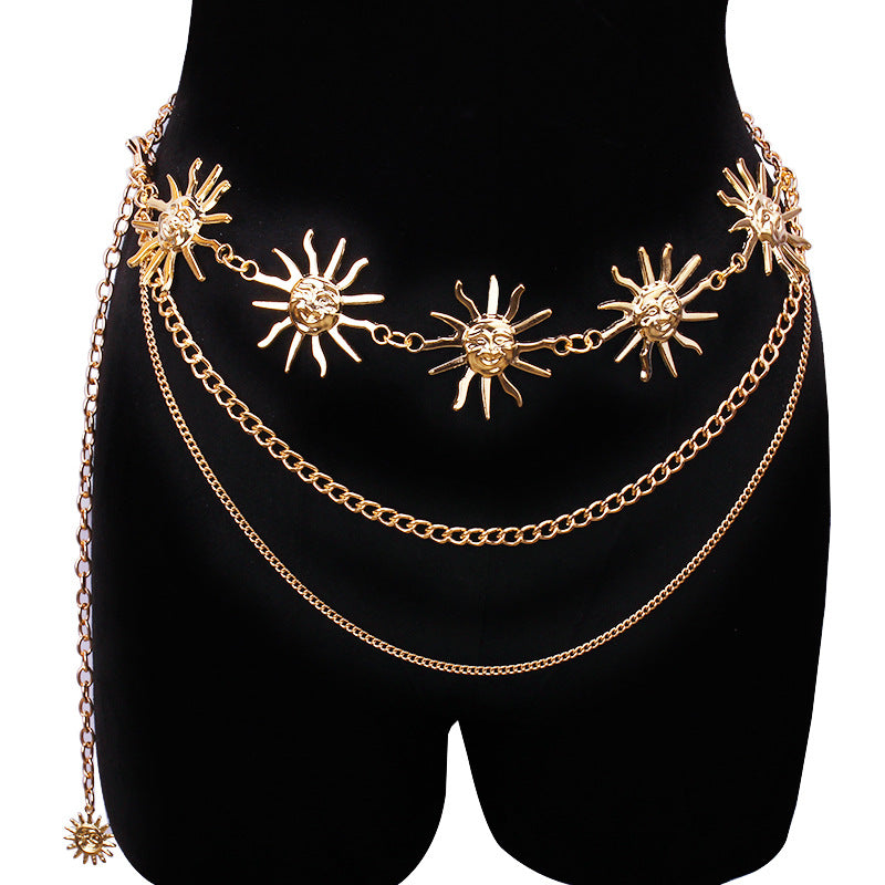 Wholesale Sunflower Adjustable Belt Body Chain