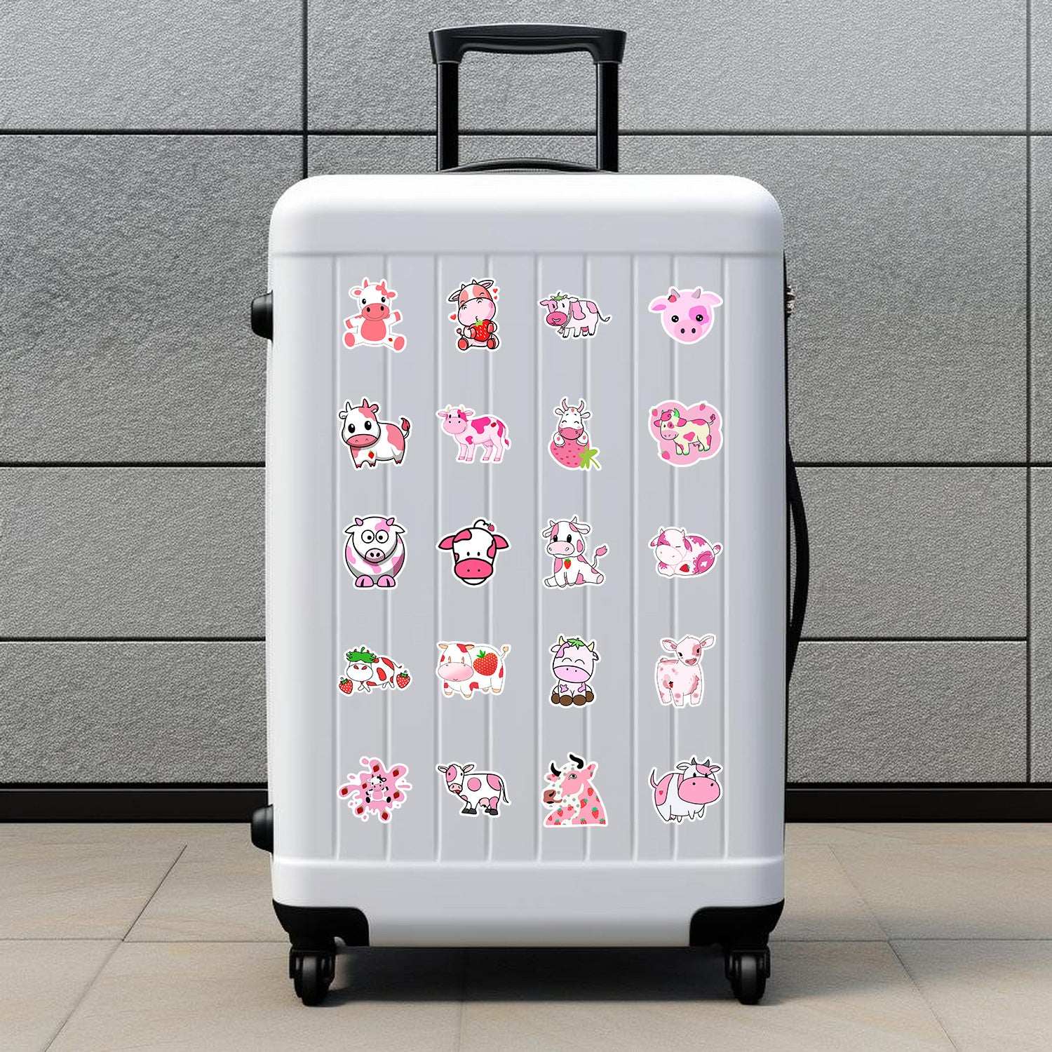 Wholesale 50 sheets pink cow graffiti stickers waterproof stickers