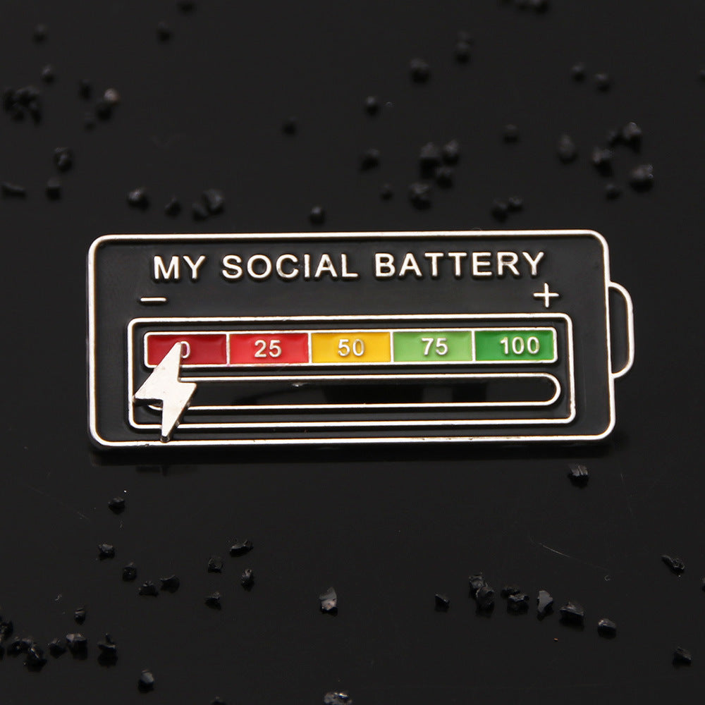 Wholesale Mood Expression Battery Power Creative Brooch