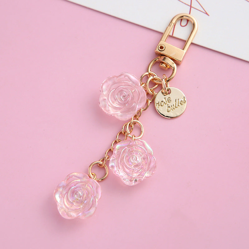 Wholesale Resin Rose Alloy Keychains