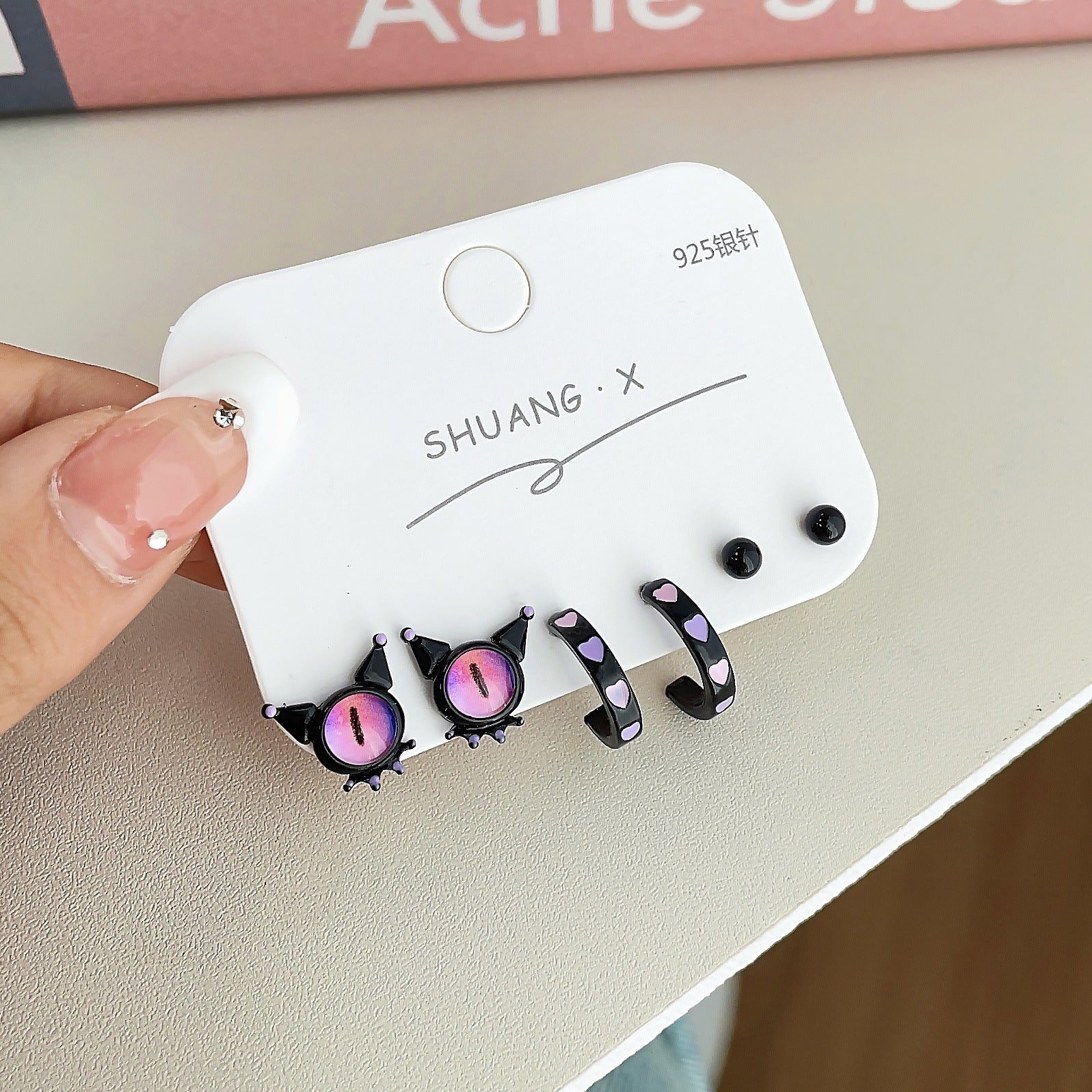 Wholesale Cute Little Monster Alloy Earrings Set