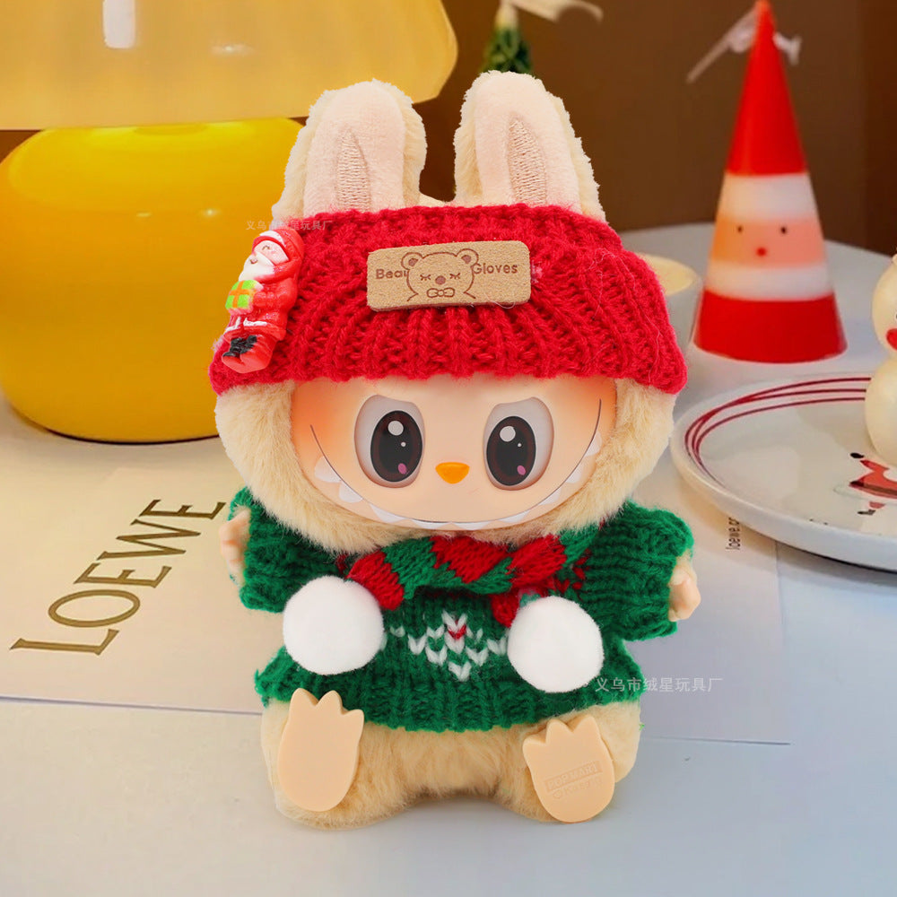 Wholesale 5pcs Christmas doll clothes 17cm keychain clothing set Doll Accessories