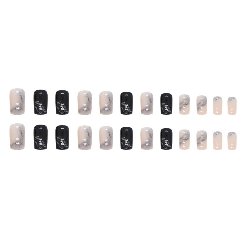 Gradiente al por mayor Ondas de océano manchadas pegatinas de uñas