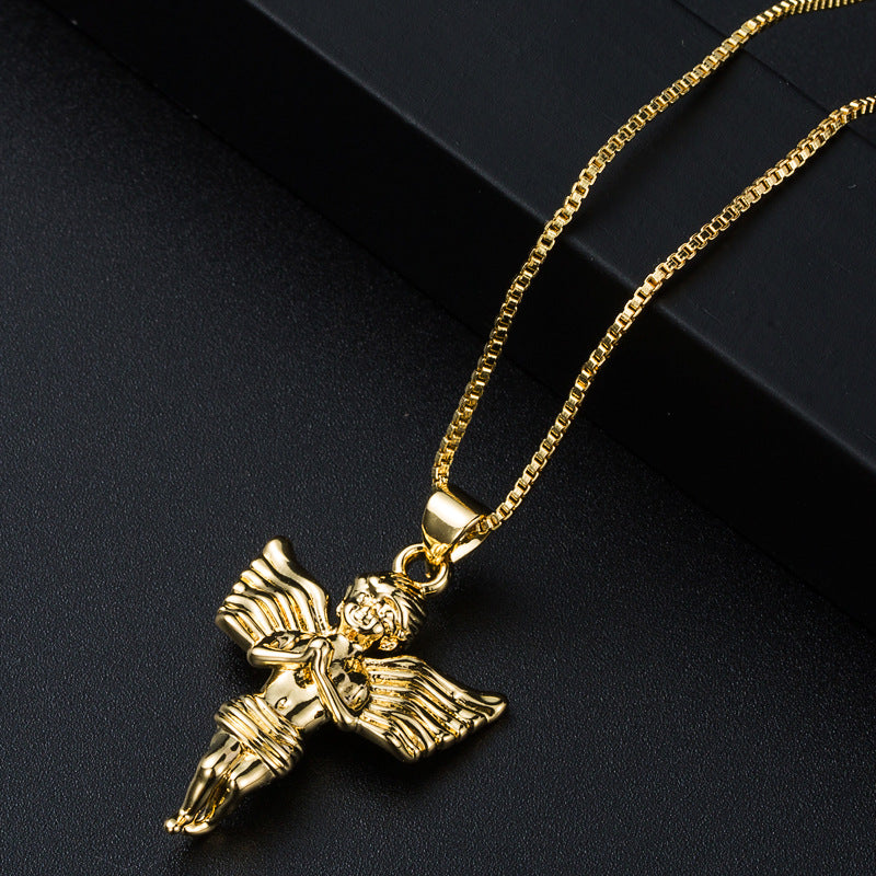 Wholesale copper plated 18K gold micro-inlaid zircon necklace sweater chain