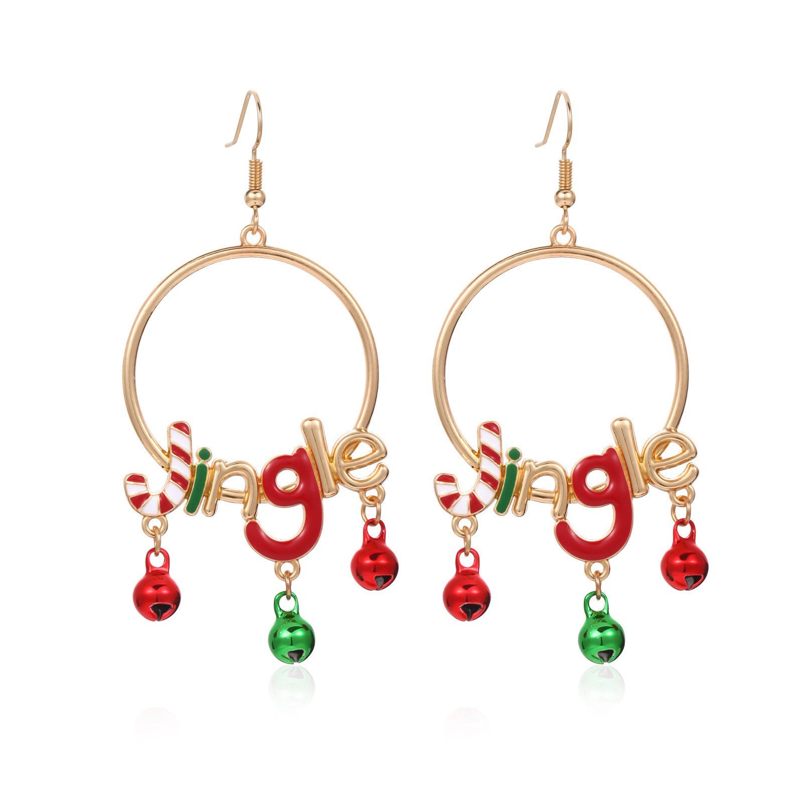 Wholesale Christmas snowflake candy bell reindeer earrings