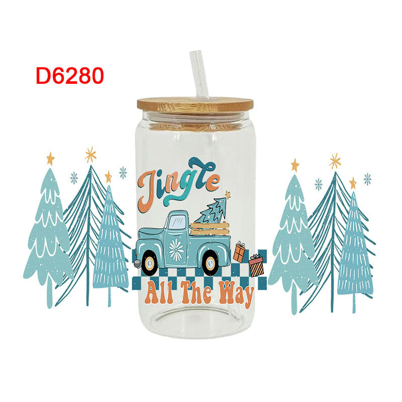 Wholesale Christmas Santa series 16oz Cup UV DTF Wraps