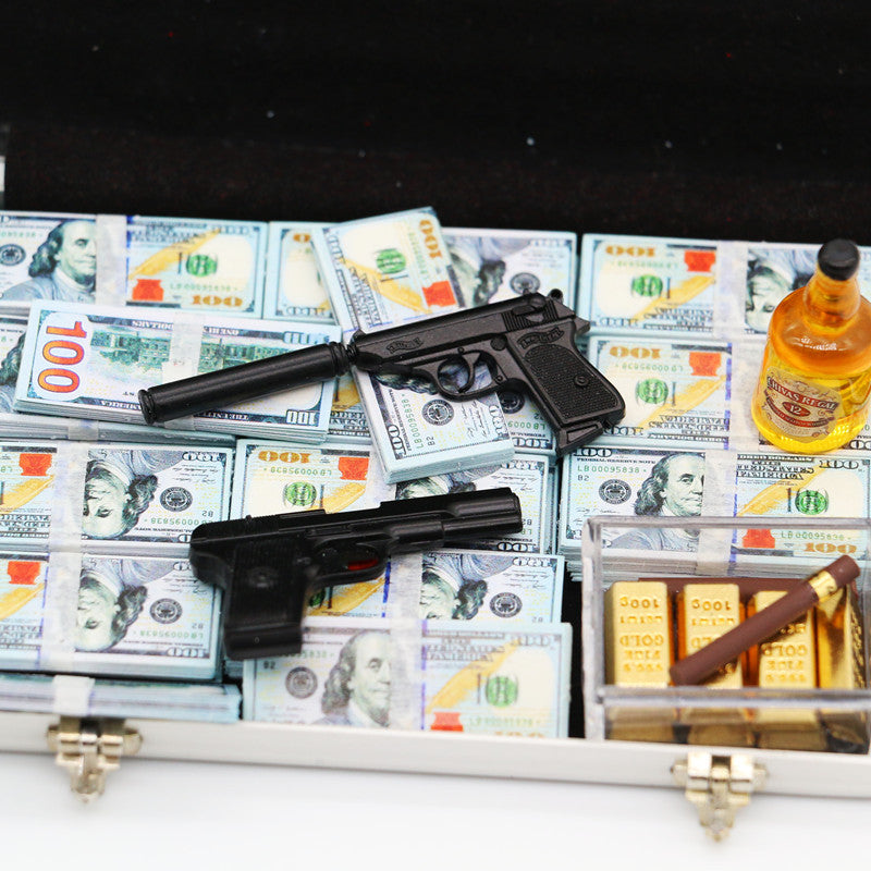 Wholesale Dollhouse1:12 miniature food toy model scene doll house accessories mini toy gun