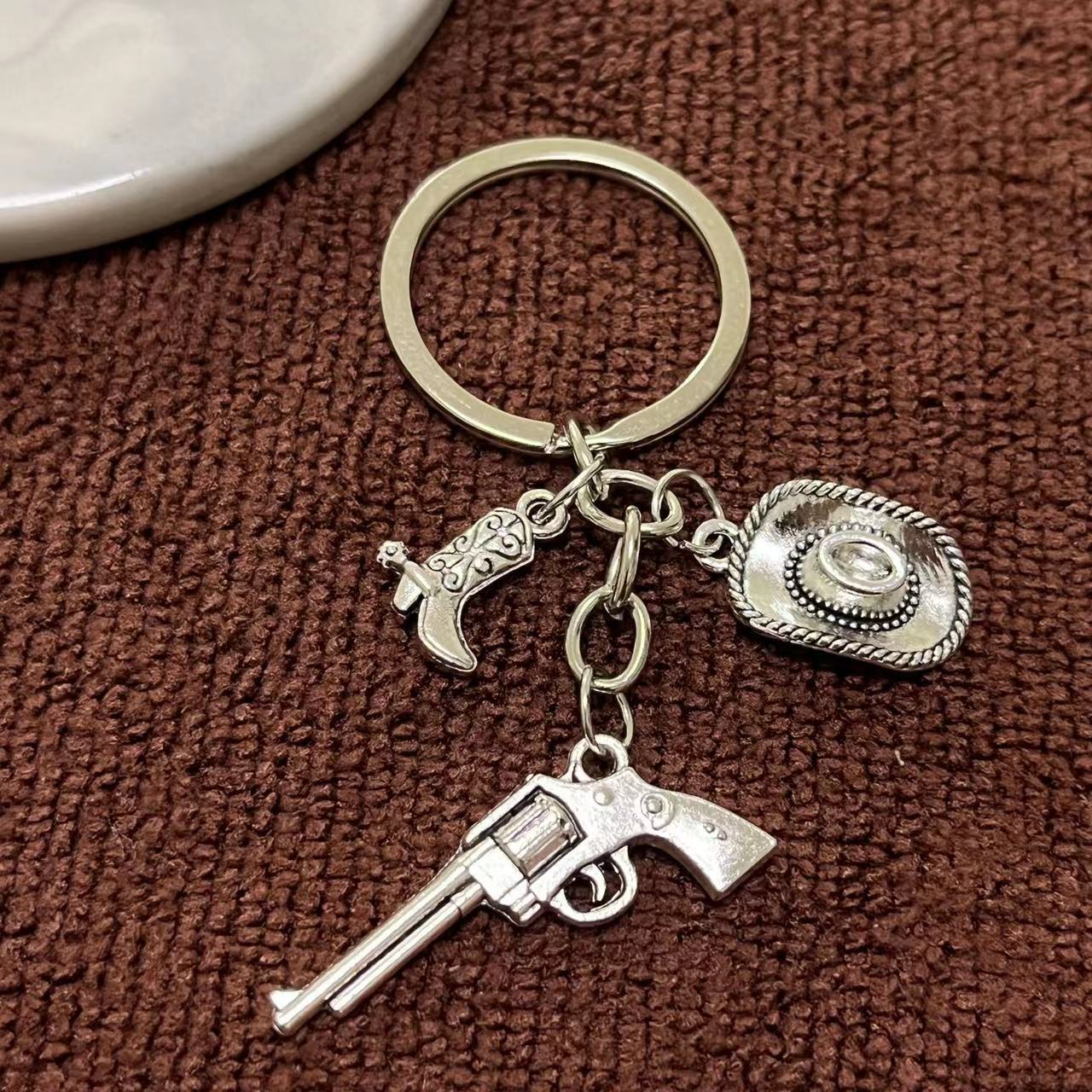 Wholesale Cowboy Hats Riding Boots Western Cowboy Keychains