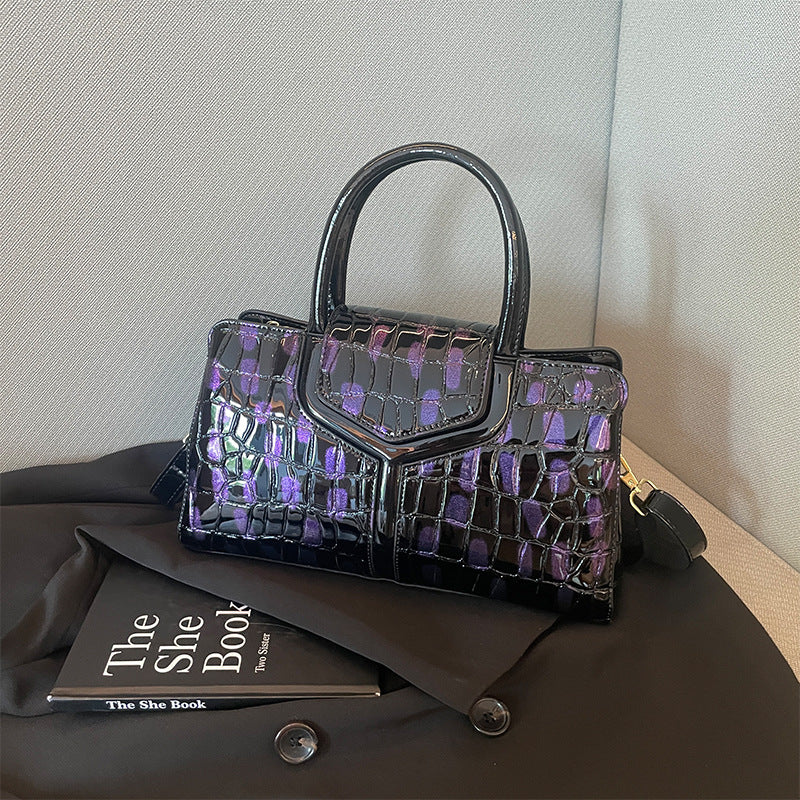 Wholesale Large Capacity Autumn and Winter Crocodile Pattern PU Shoulder Bag