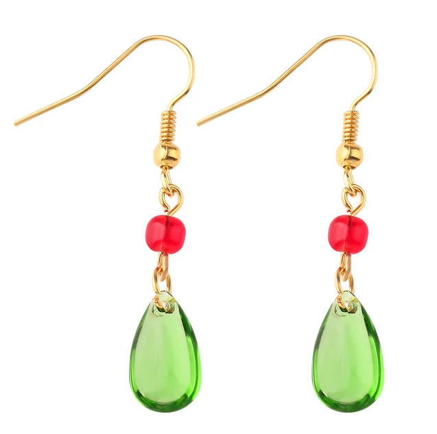 Wholesale Blue crystal emerald necklace