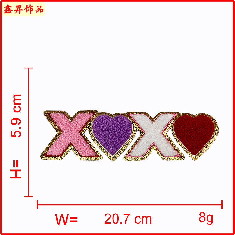 Wholesale English Letter Cloth Stickers Embroidered Clothing Accessories Patches