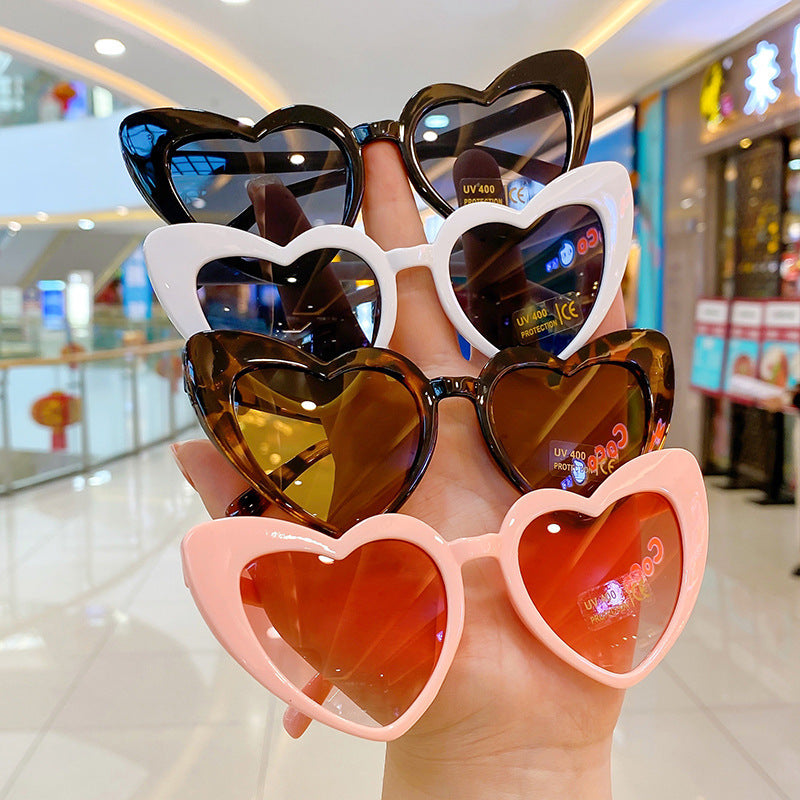 Wholesale heart sunshade children's sunglasses