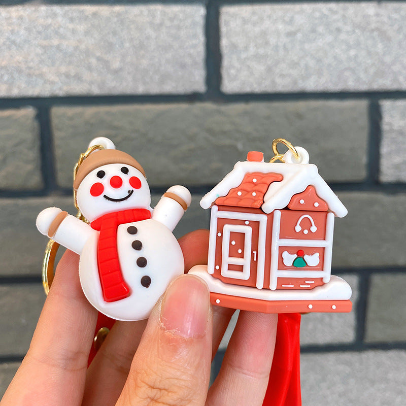 Wholesale Christmas Santa Claus Elk Snowman Keychain