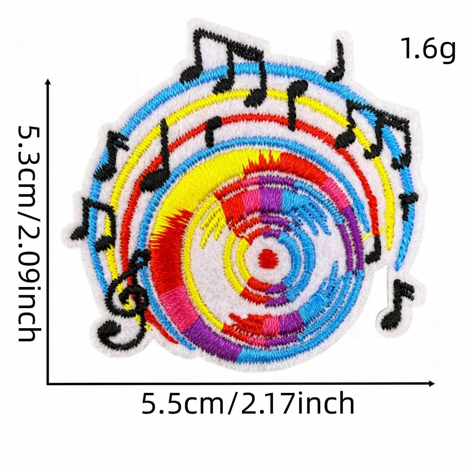 Wholesale Cartoon Music Note Embroidered Patches Iron On Clothing Accessory Trendy Decorative Gift And Boutique Resale