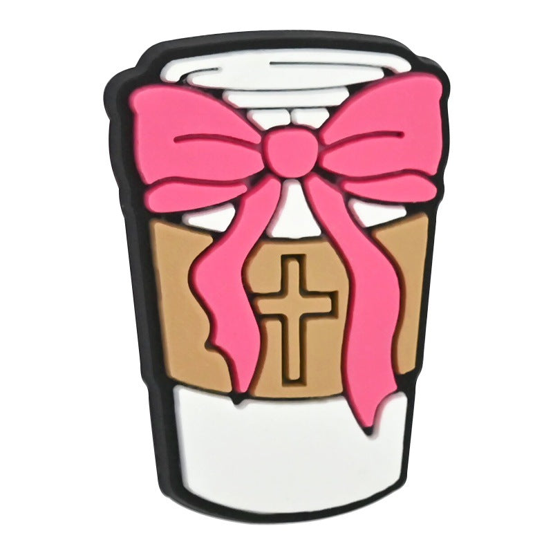 Wholesale  Random 100pcs  Coffee series PVC soft glue beaded DIY ballpoint pen