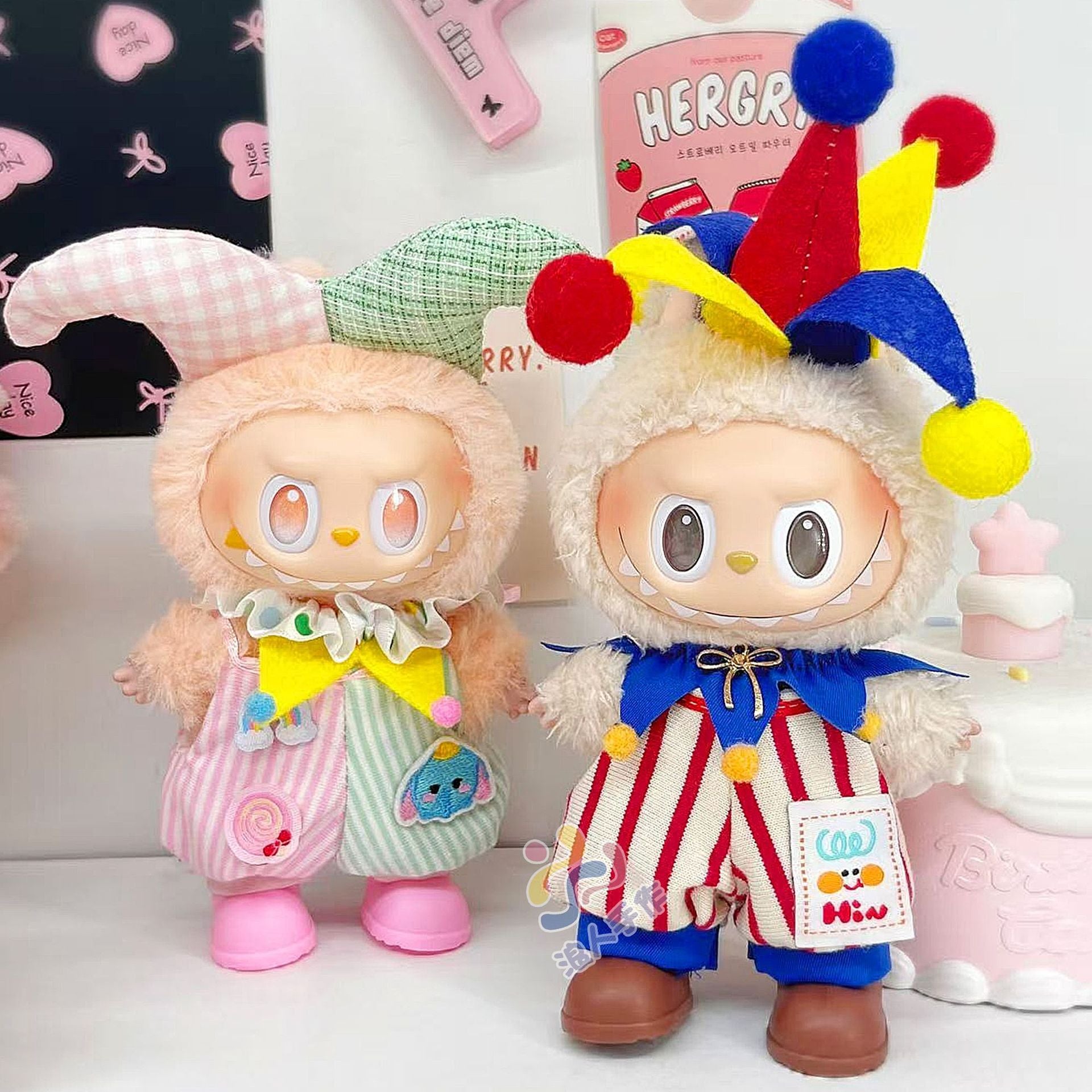Wholesale Doll clothes for three generations,  circus clown fashion brand cute cartoon