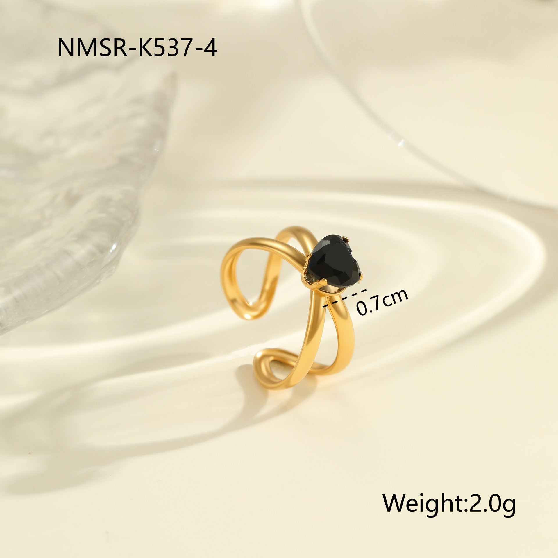 Wholesale light luxury ring that does not fade open ring