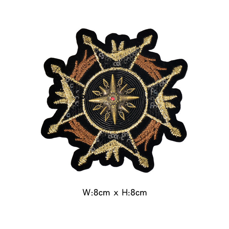 Wholesale Decorative Sequin Embroidered Letter B Patch Royal Blue Felt Base For Towels Clothing DIY Accessory