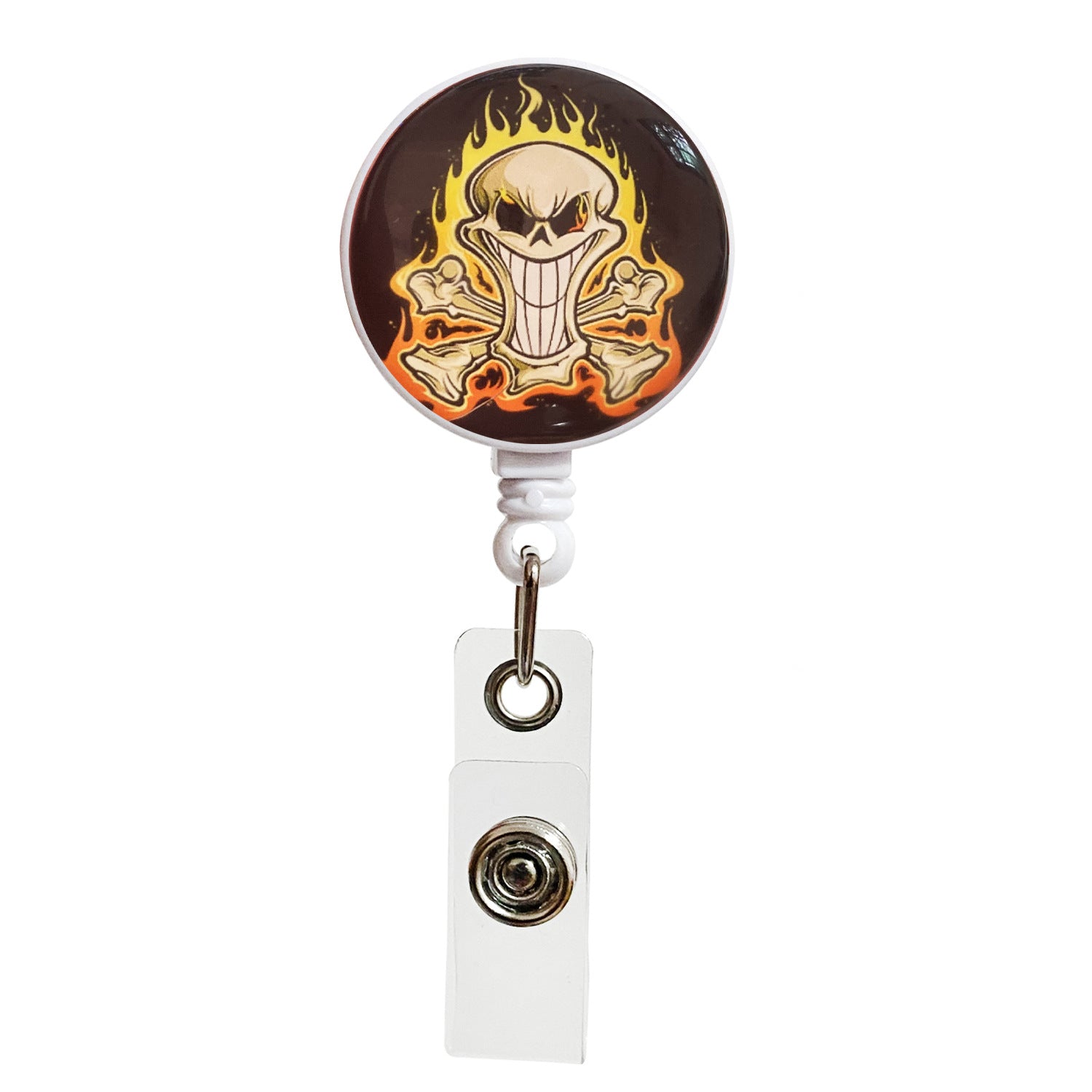 Wholesale Crystal Glass Skull Telescopic Keychain