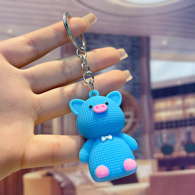 Wholesale Cartoon PVC Pig Keychains