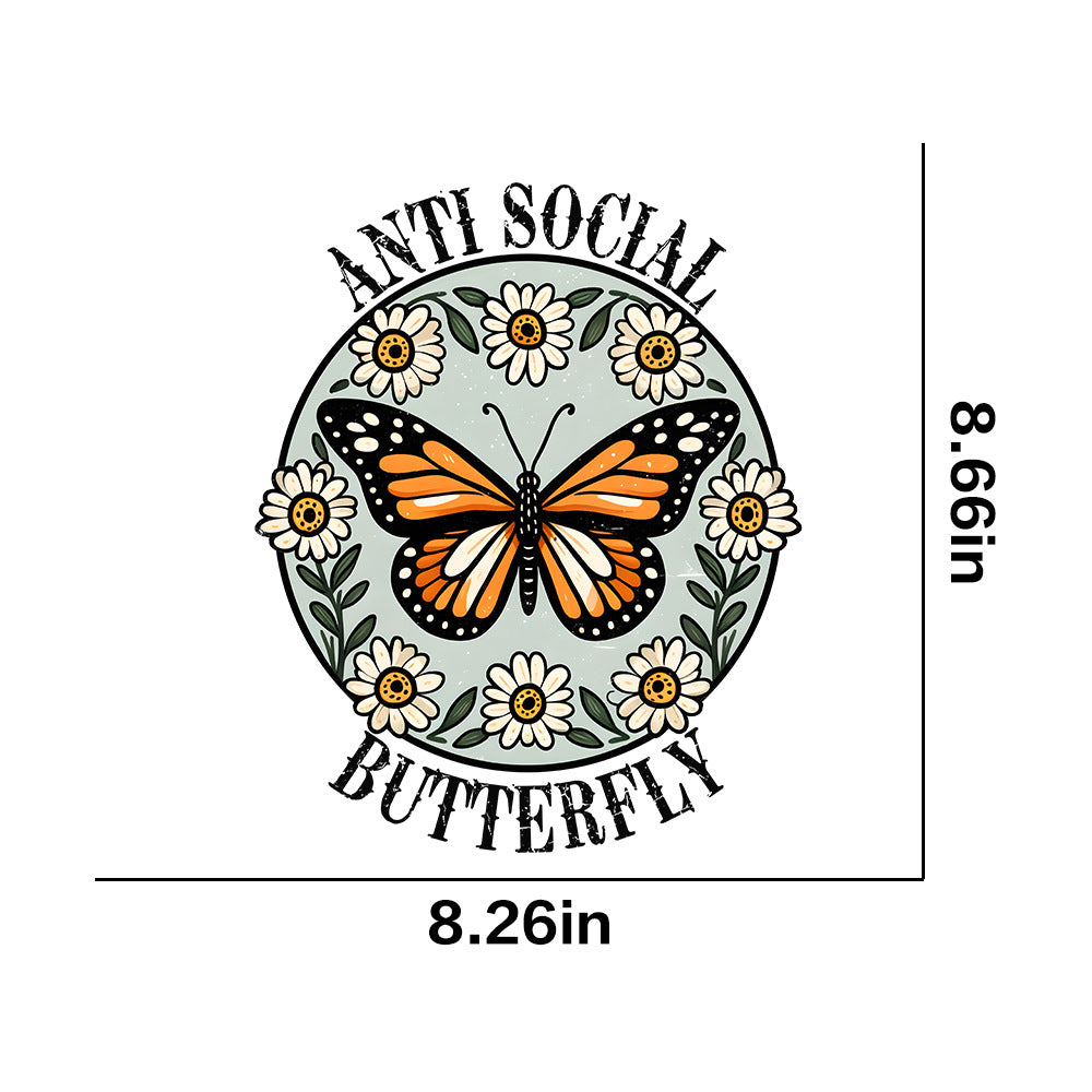 Wholesale 10pcs  color butterfly printing hot stamping  UV DTF Ready to Press Transfers Wraps