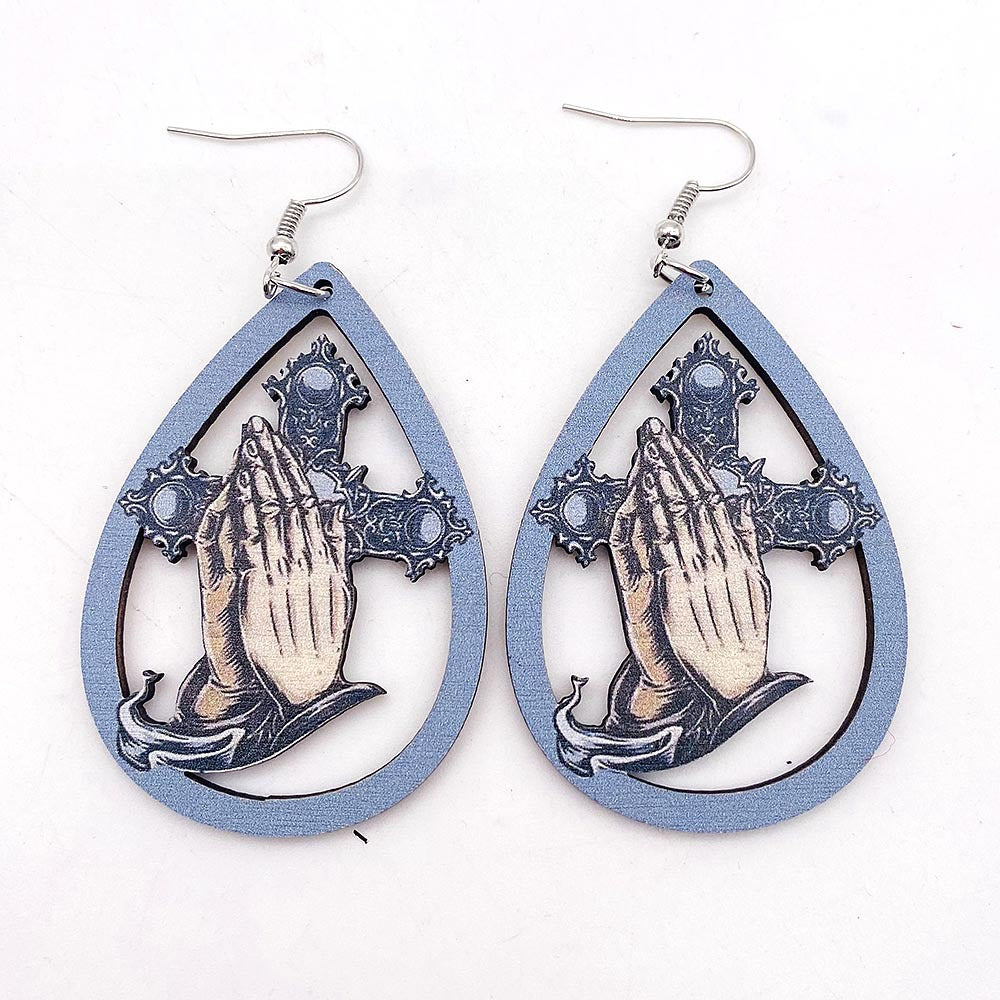 Pendientes de alivio barroco de agua de agua de madera al por mayor