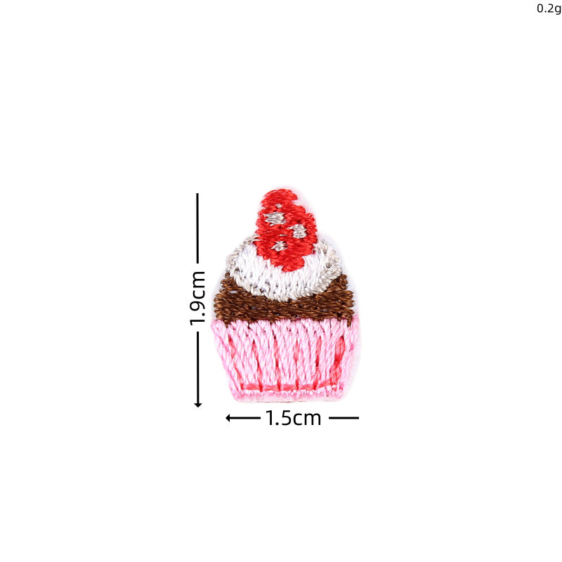 Wholesale Cute cartoon iron-on flower cherry embroidery patch