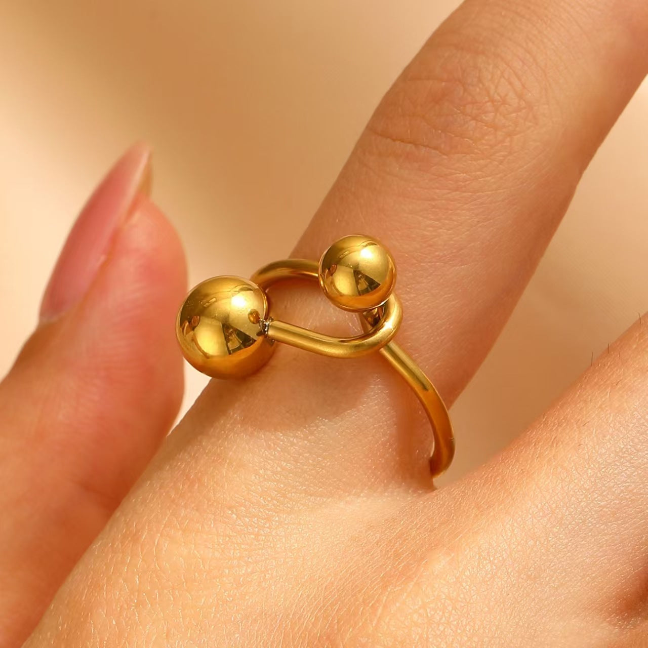 Wholesale Vintage glossy texture ring