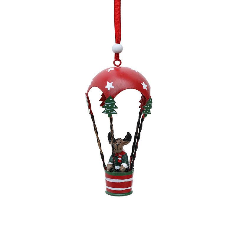 Wholesale Iron Christmas Hot Air Balloon Parachute Christmas Tree Ornament
