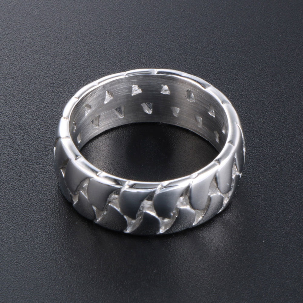 Wholesale Hollow Titanium Steel Men's Rings