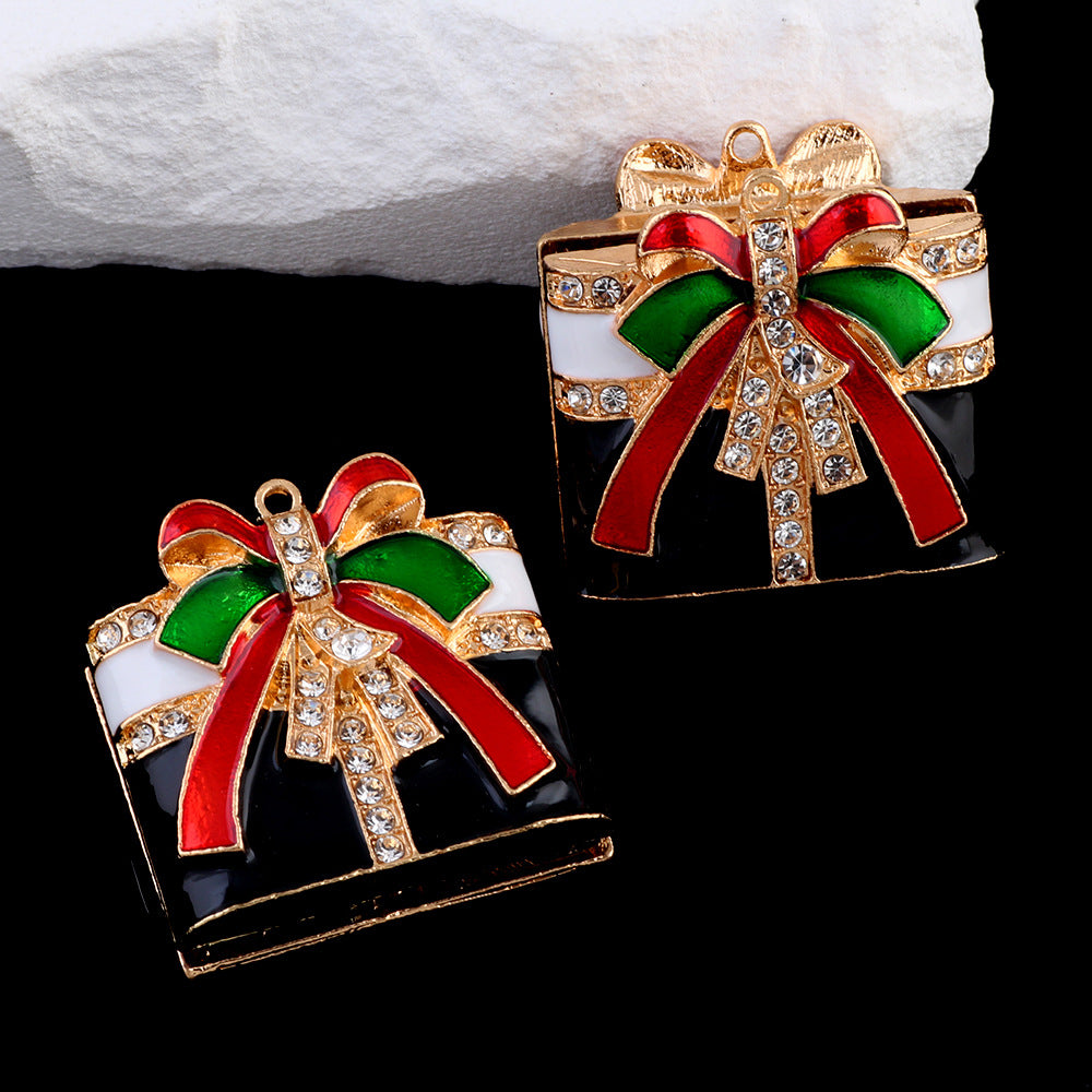 Wholesale Santa Christmas Tree Straight Hole Beads