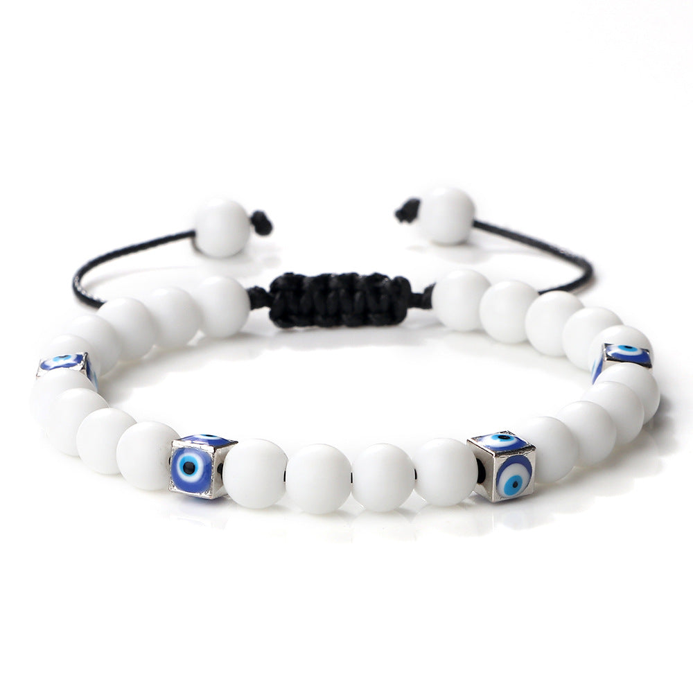 Wholesale Hand woven square Devil' s Eye bracelet
