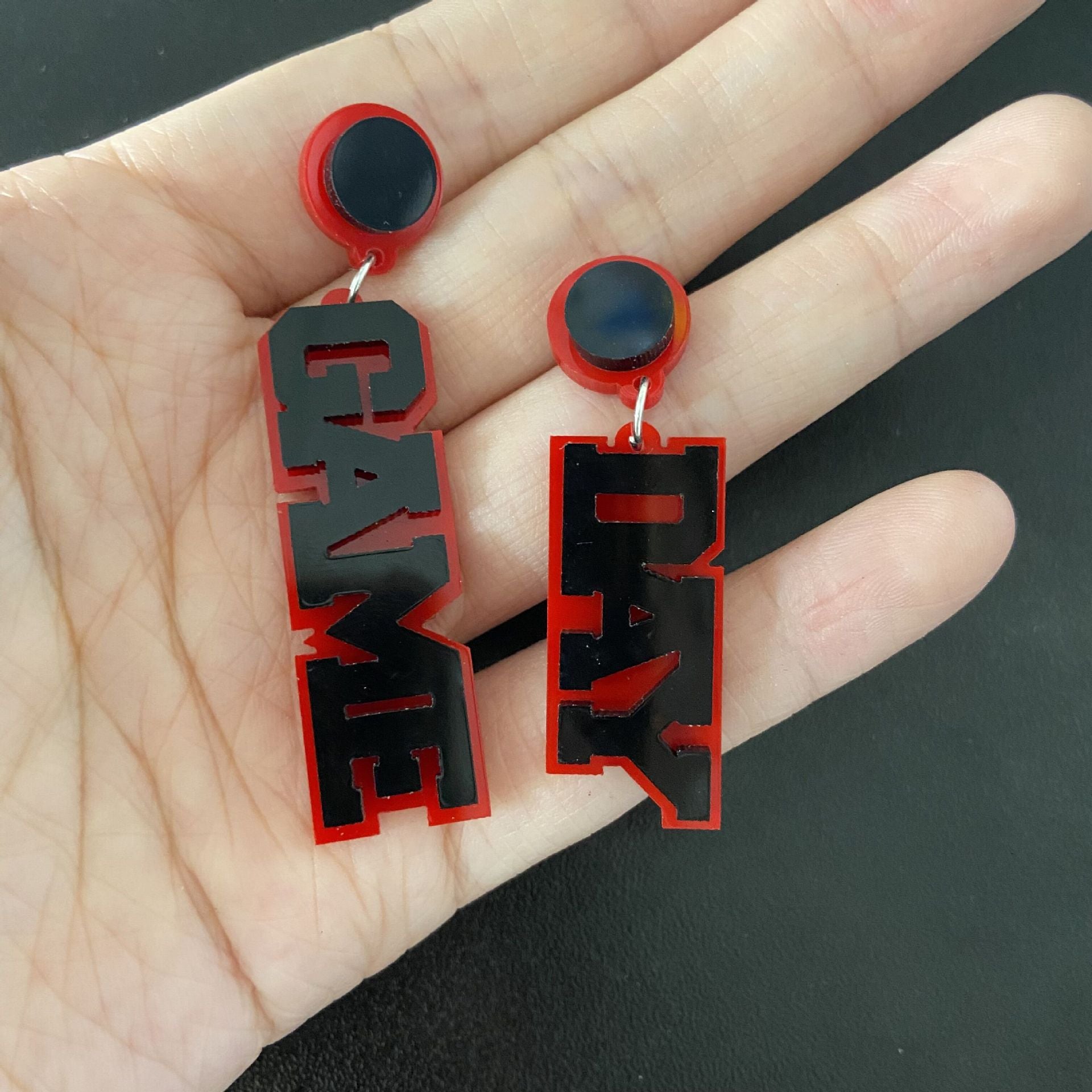 Wholesale Acrylic Rugby GAME DAY Earrings