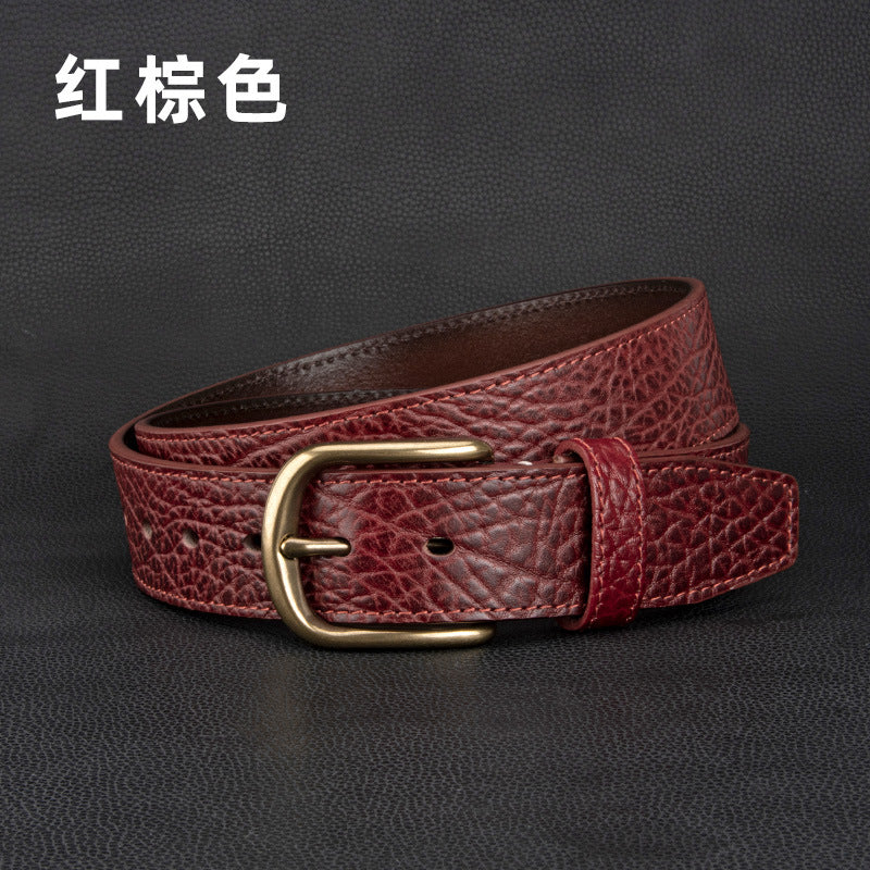 Wholesale Genuine leather belt with pin buckle