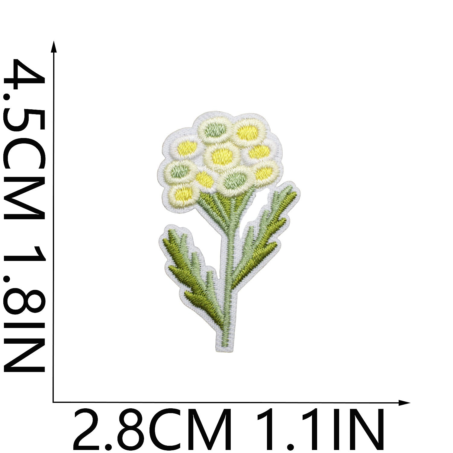 Wholesale Tulip Floral Embroidered Patch Iron On Peony Applique DIY Clothing Bag Decorative Craft Supply